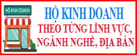 Công khai hộ kinh doanh theo từng lĩnh vực, ngành nghề và theo từng địa bàn