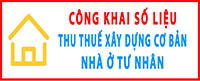 Công khai số liệu thu thuế XDCB nhà ở tư nhân