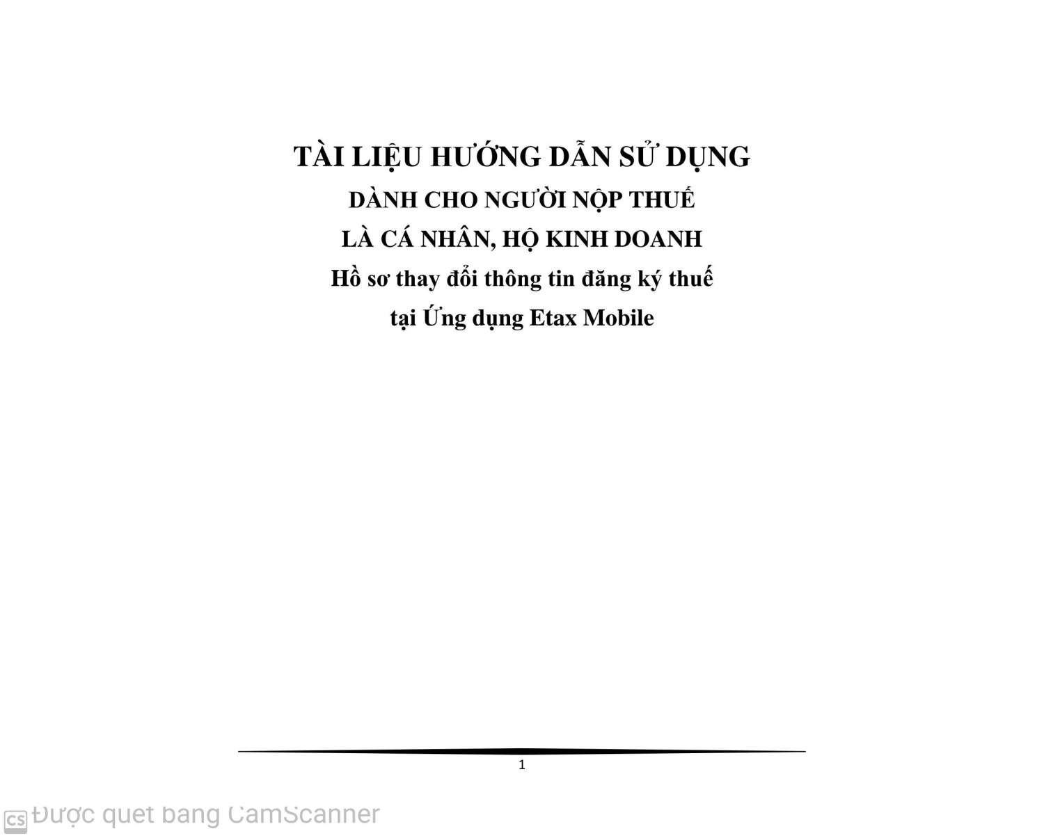 Hướng dẫn thay đổi thông tin đăng ký thuế dành cho NNT là cá nhân, hộ kinh doanh tại ứng dụng Etax Mobile