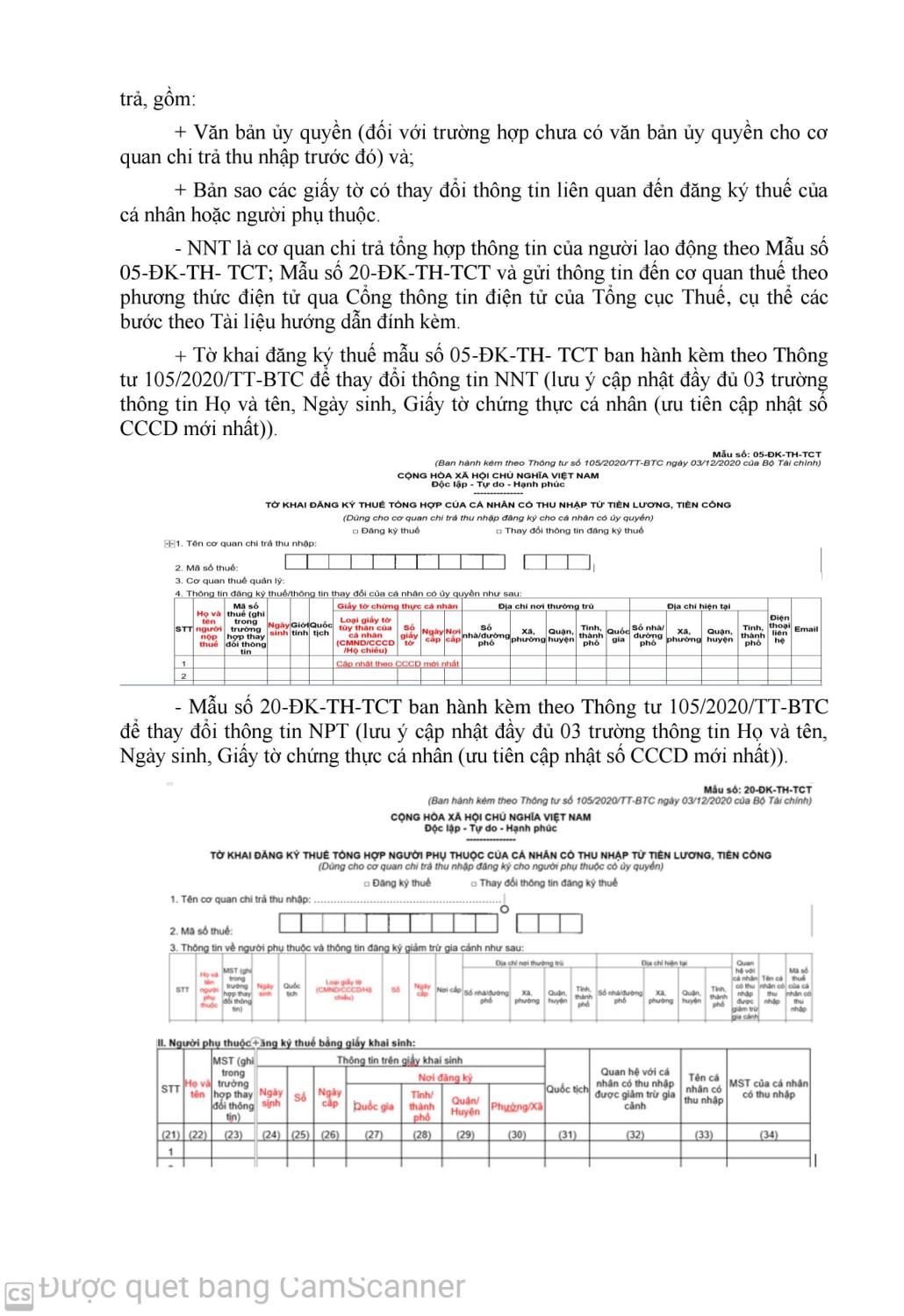 Thông báo chuẩn hóa mst 2